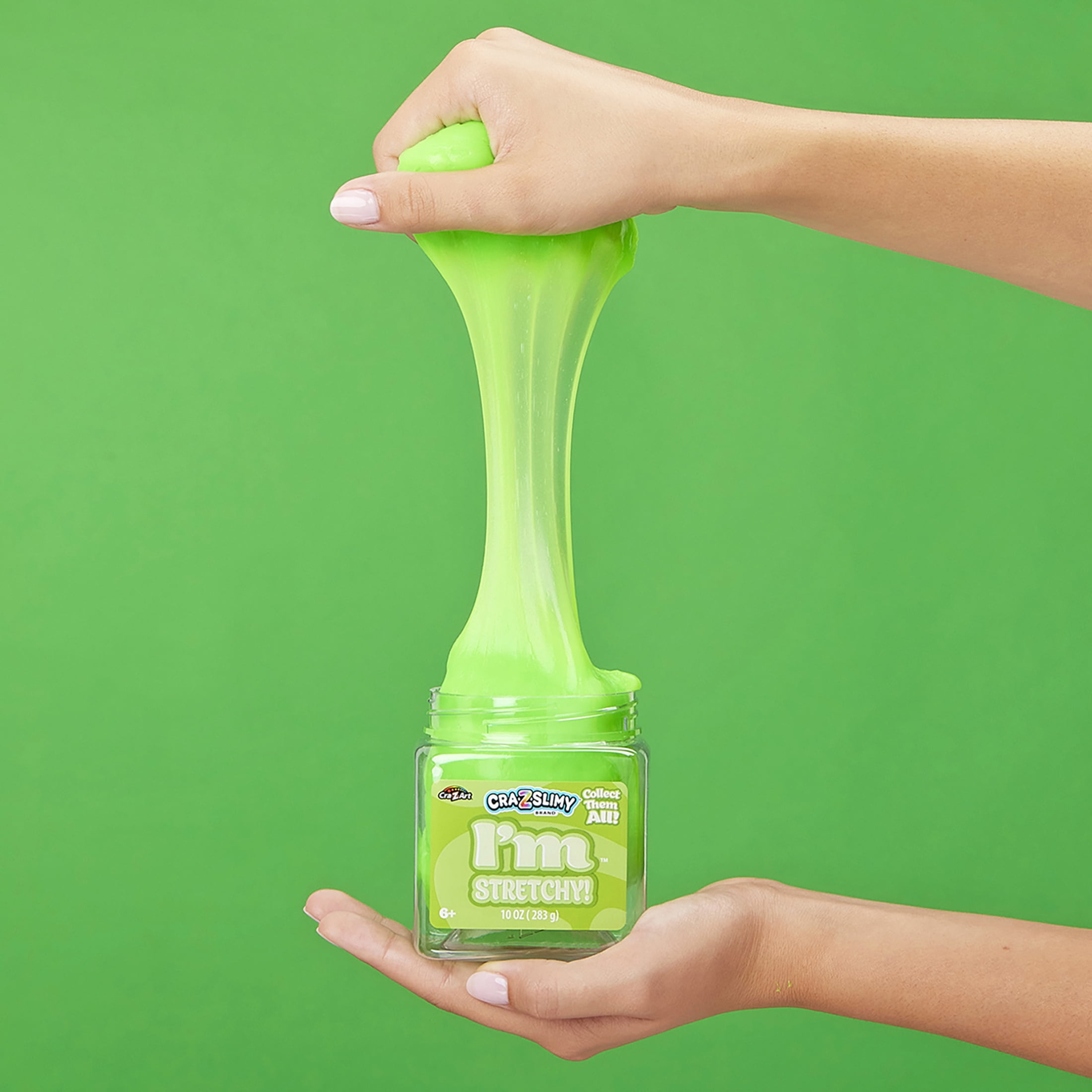 Cra-Z-Slimy - I'm Stretchy Neon Green Slime - 10 oz Jar - Walmart.com