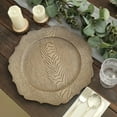 thumbnail image 4 of Efavormart 6 Pack | 13" Rustic Natural Wooden Textured Acrylic Charger Plates With Scalloped Rim, 4 of 11