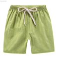 thumbnail image 2 of Liyamei Kids Drawstring Shorts with Elastic Waist for Summer Beach Wear Size 2-12,Green, 2 of 5