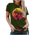 thumbnail image 1 of RKSTN T-Shirts Graphiques pour Femmes Col Rond Manches Courtes Blouse de Plage Hauts Aguichant Impression Régulière Chemises, 1 of 5