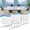 47.2in-White A, variant on Fold Conference Room Tables on Wheels, Modern Mobile Flip Top Stackable Training Meeting Table for Office Classroom