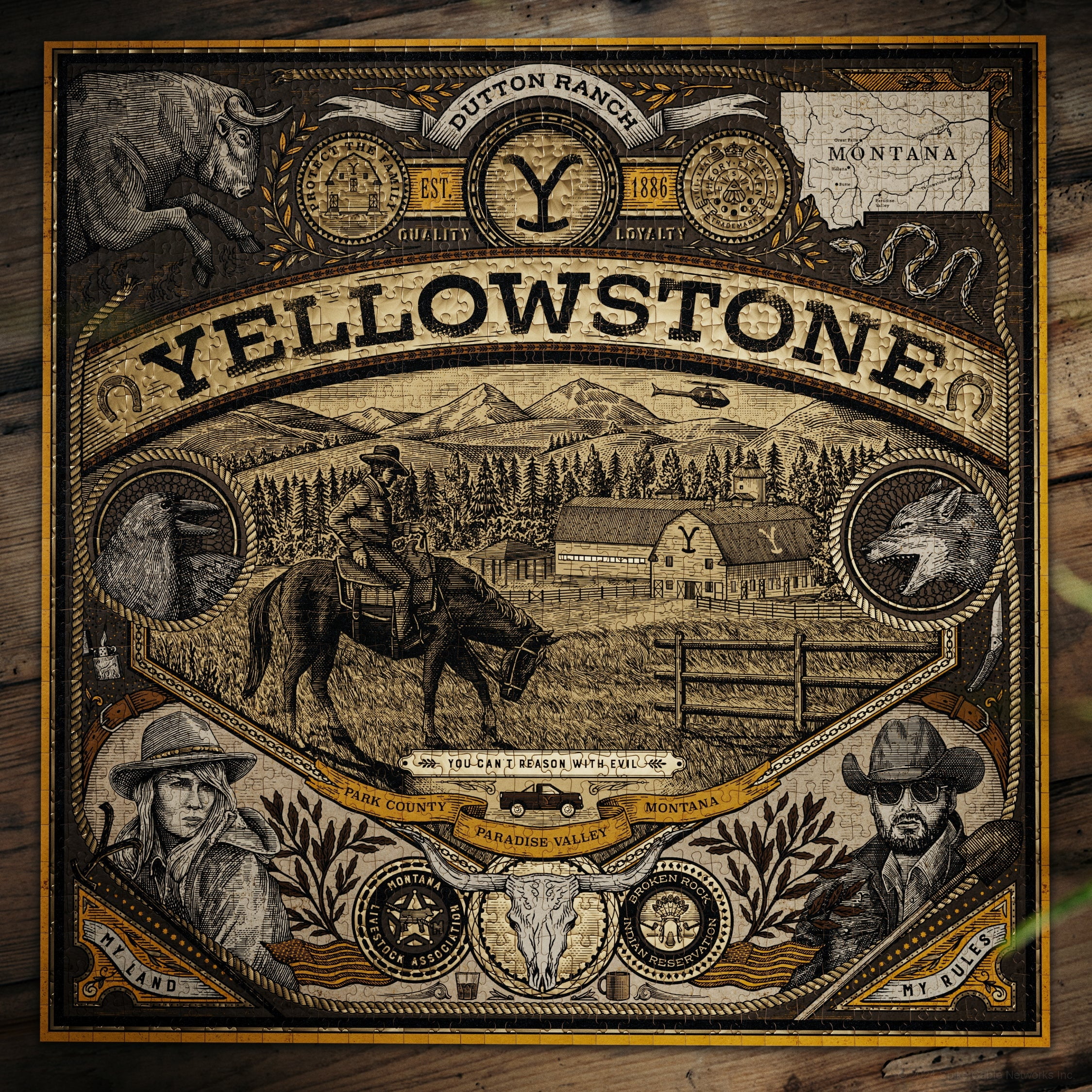 Yellowstone Jigsaw Puzzle, 1,000 Pieces