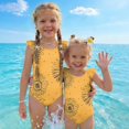thumbnail image 7 of Abcomgle Girls One Piece Swimsuits 10-12 Sunflower Print One Piece Little Girls Swimsuit Ruffled Stretchy Swimwear for Girls, 7 of 7