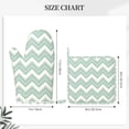 thumbnail image 3 of DouZhe Oven Mitts and Pot Holders Sets, Triangular Stripe Prints Non-Slip Heat Resistant Kitchen Oven Silicone Glove, 3 of 7