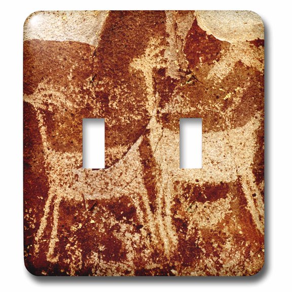 3dRose, California, Little Petroglyph Canyon, carvings - US05 BJA0184 - Jaynes Gallery, double toggle switch
