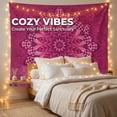 thumbnail image 4 of XaaKee Wall Tapestry, Psychedelic Decor Monochrome Magenta Large Wall Tapestry, High-Quality Polyester Tapestry For Bedroom And Studio, 60x40Inch, 4 of 9