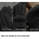 thumbnail image 5 of Guantes de invierno para mujer, cálidos, elásticos, con forro polar, guantes gruesos, pantalla táctil, SMS, clima frío, guantes de invierno para mujer (negro), 5 of 5