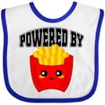 thumbnail image 3 of Inktastic French Fries Powered by Fries Boys or Girls Baby Bib, 3 of 4