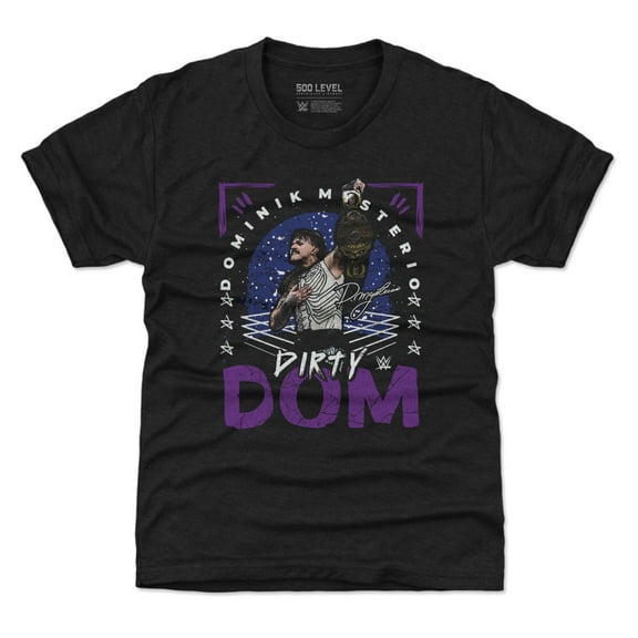 Youth 500 Level Heather Black Dominik Mysterio Champion T-Shirt