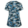 thumbnail image 1 of PENGXIANG T-Shirt à Manches Courtes Col en V avec Poche pour Femmes, 1 of 3