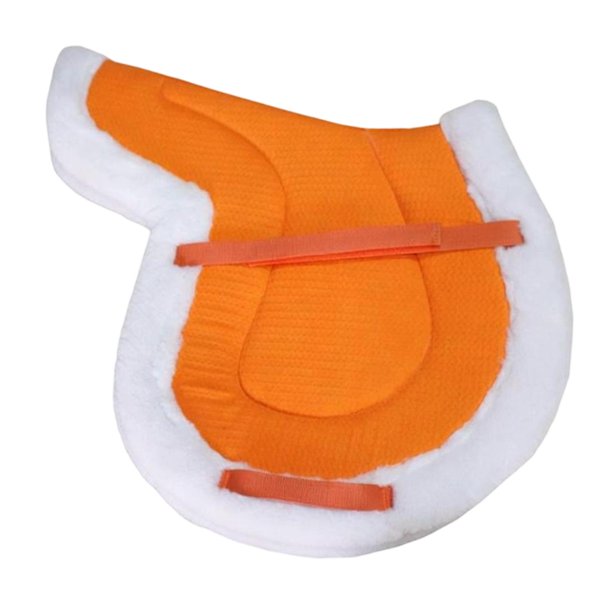 Manta para Silla de Montar, Cojín para Asiento de Montar, Accesorios para Montar, Manta Cómoda para Montar a Pelo, Manta para Montar para Espectáculos Naranja