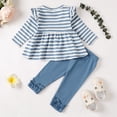 thumbnail image 3 of Conjunto De Niña De 9 A 12 Meses, Ropa Para Niña, Camisa Con Volantes Para Bebé, Conjunto De Pantalones, Trajes De Otoño De Manga Larga, Ropa De Invierno Para Bebé Niña De 1 Año, 3 of 5