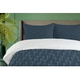 thumbnail image 4 of Ambesonne Boho Duvet Cover Sets, Vertical Ethnic Sticks Pattern, 2-Queen, Dark Teal Sea Blue, 4 of 7