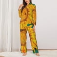 thumbnail image 2 of Sigee Vibrant Sunflower Painting for Women’s Pajama Sets Long-Sleeved Pjs Sets for Women 2 piece Sleepwear-Small, 2 of 7