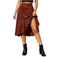 thumbnail image 2 of Summer Dresses for Women Womens Summer Fashion Solid Color Loose Irregular Elastic Waist Skirt, 2 of 6