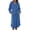 Dark Blue, variant on AHTJRT Women's Hooded Robe Long Sleeves Soft Warm Fleece Bathrobe Cozy Casual Lightweight Loungewear Home Robe Pocket Belt Bathrobe