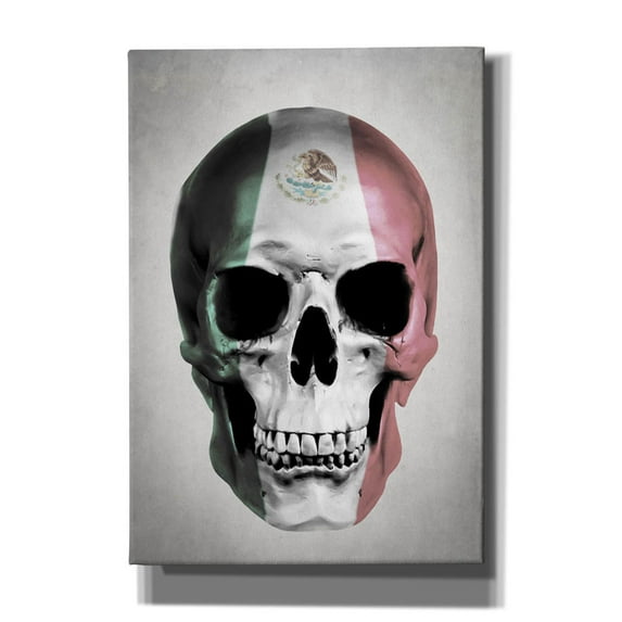 Cortesi Home 'Mexican Skull Grey' by Nicklas Gustafsson, Canvas Wall Art, 18"x26"