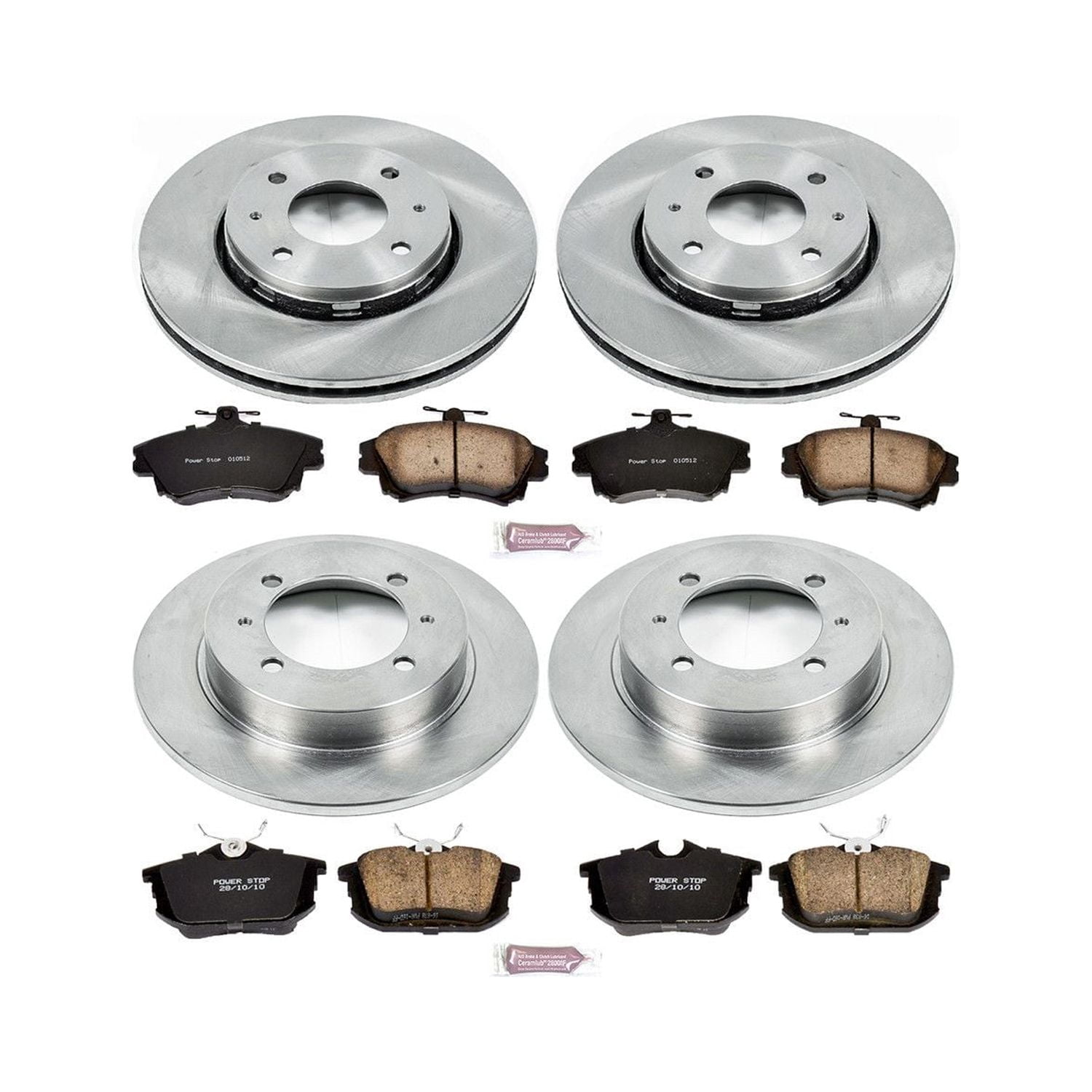 Power Stop Front and Rear Stock Replacement Brake Pad and Rotor Kit KOE912
