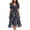 #0264-Navy, variant on Womens Summer Dot Maxi Dresses Wrap V Neck Flutter Short Sleeve Boho Casual Flowy Long Wedding Guest Dress