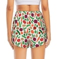 thumbnail image 4 of Goofa Vegetables Printed Women 2 in 1 Running Shorts,Quick Dry Athletic Workout Shorts,High Waisted Athletic Shorts with Liner Pockets-X-Large, 4 of 9