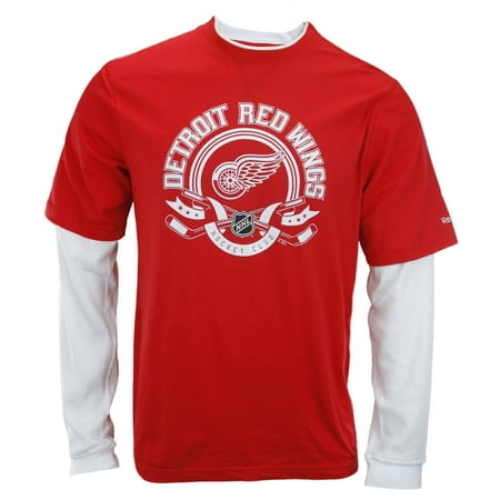 - Reebok NHL Hockey Men's Detroit Red Wings Long Sleeve Thermal Novelty Shirt, Red