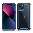 thumbnail image 2 of Dteck Case for iPhone 14,Shockproof Dual-Layer Protection Silicone+PC Case Heavy Duty Rugged Crystal Clear Back Cover for iPhone 14,Blue, 2 of 2