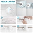 thumbnail image 3 of No Hook Shower Curtain with Built-in Rings - Laundry Room Washable Waterproof Fabric Bathroom Curtains for Hotel,Rentals, 60 X 72 Inch Long , Blue Floral Texture, 3 of 9