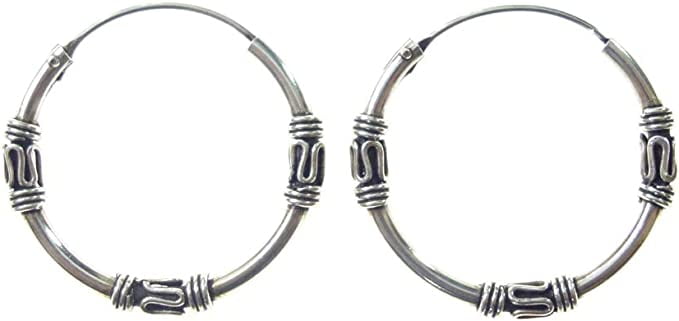 925 sterling silver fine handmade hoop earrings for women, authentic ethnic tribal boho modern fashion unique designer party Jewelry, gift earring Jewelry by artisans