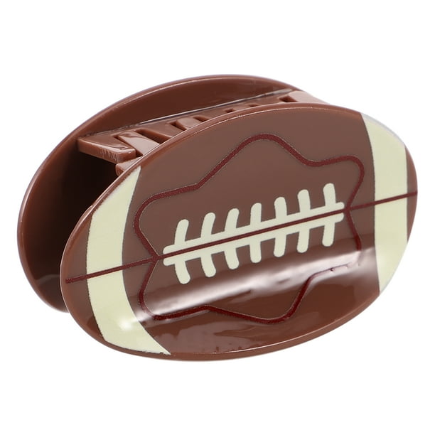 BRIGHTFUFU Pinzas para el pelo de fútbol únicas para mujer, elegantes pinzas de plátano con perlas francesas, accesorios Vintage para el cabello para el día del juego y eventos deportivos