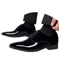 thumbnail image 3 of YUEHUA Men's Oxfords Pointed Toe Lace Ups Shoes Supple Full-Grain Leather for Men, 3 of 10