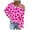 Pink-A, variant on Penkiiy Womens Valentine Day Sweatshirt Off-shoulder Shirt Hearts Graphic Long Sleeve Pullover Tops XL Pink