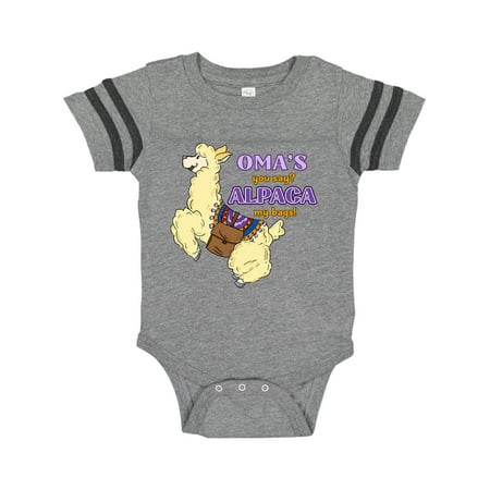 

Inktastic Oma s You Say ALPACA my Bags with Cute Jumping Alpaca Gift Baby Boy or Baby Girl Bodysuit
