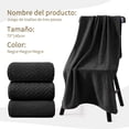 thumbnail image 2 of 3Pcs Toallas de Baño Absorbentes Juego de Toallas Ultra Suaves de Gran Tamaño, Toalla de Microfibra de Secado Rápido para Baño, Hotel, Hogar, Piscina(3*Negro), 2 of 7