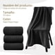 thumbnail image 2 of 3Pcs Toallas de Baño Absorbentes Juego de Toallas Ultra Suaves de Gran Tamaño, Toalla de Microfibra de Secado Rápido para Baño, Hotel, Hogar, Piscina(3*Negro), 2 of 7