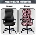 thumbnail image 4 of FKELYI Pink Leopard Print Office Chair Cover Removable Computer Chair Slipcover Washable Swivel Rotating Boss Chair Protector for Armchair Home Decoration, Large, 4 of 6