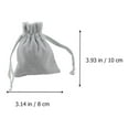 thumbnail image 2 of CTIRCHIU 6 Pcs Drawstring Bags Small Cloth Grey for Organization Women, 2 of 8