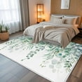 thumbnail image 5 of Sage Green Eucalyptus Leaves 5x8 Area Rugs, Spring Summer Botanical Rustic Non-Skid Rubber Backing Large Rectangle Rugs - Living Room Bedroom Home Office, Indoor Floor Mat Carpets Washable Rug, 5 of 9