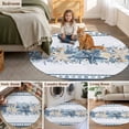 thumbnail image 5 of Navy Blue Starfish Coastal Round Area Rug 7Ft Washable Circle Rugs for Dorm Laundry Room, Ocean Beach Coral Nautical Non-Slip Carpet Floor Mats Indoor Outdoor Carpet Runner Aesthetic Home Decor, 5 of 8