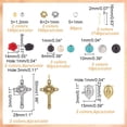 thumbnail image 2 of 1104 Pcs Rosaries Jewelry Making Kit Including STS Benedicts Center Cross Crucifix Medal Connector Charms Rose Beads Round Gemstone Beads for Bracelet Necklace Jewelry Making, 2 of 6