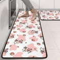 thumbnail image 2 of Kitchen Rugs Sets Of 2,White Cow Strawberry Pattern Anti Fatigue Kitchen Mat Rugs Non Slip Washable,Decorative Kitchen Floor Mats for Kitchen,Sink,Laundry,17"x47"+17"x47", 2 of 5
