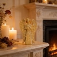 thumbnail image 1 of Resin Bead Kneeling Angel Statue, Home Decor Sculpture, Living Room TV Cabinet Altar Ornament, Spiritual Figurine, Meditation Gift, Shelf Desktop Display, Decorative Centerpiece for Housewarming, 1 of 8