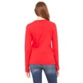 thumbnail image 2 of Bella Canvas T-Shirt à Manches Longues en Jersey pour Femmes, G, Rouge, 2 of 3
