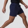 thumbnail image 6 of Kladzum Men's Running Shorts Elastic Drawstring Belt Solid Color Casual Shorts Lightweight Breathable With Pockets Summer Workout Gym Shorts S-2XL, 6 of 8