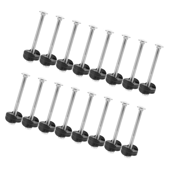 BESTYASH 16Set Black Trampoline Screws Replacement Parts for Outdoor Trampoline Bolts and Nuts