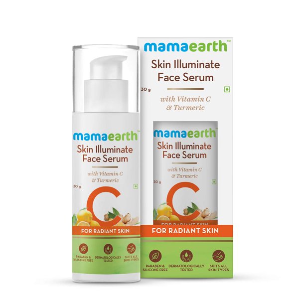 Mamaearth Skin Illuminate Face Serum For Radiant Skin With Vitamin C Turmeric I 30 Gm Walmart Com Walmart Com