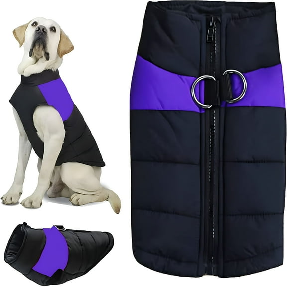 TELOLY Windproof Dog Winter Jacket Waterproof Dog Coat Warm Dog Vest Cold Weather Pet Clothes for Small Medium Large Dogs
