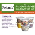 thumbnail image 6 of Pokanic Food Storage Containers [10 Set] 16 oz Plastic Deli Containers with Lids Slime Soup Meal Prep Reusable | BPA Free | Stackable | Leakproof | Microwave/Dishwasher/Freezer Safe (10 Set, 16 oz), 6 of 11