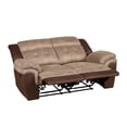 thumbnail image 6 of Lexicon Chai Microfiber 2-Piece Manual Reclining Sofa Set in 2-Tone brown, 6 of 14