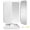 White, variant on Makeup Mirror, Vanity Mirror with Lights, 1X/3X/5X Magnification, 3 Colors Modes 360°Rotation Smart Touch, Rechargeable Portable Mirror, Gifts for Mom, Women, Wife, Girls,Dorm Room Essentials,Pink
