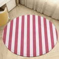 thumbnail image 6 of Aesthetic Heather Violet And White Vertical Round Carpet Circle Rug Outdoor Patio Area Rug Washable Large Area Rugs Hallway Room Decor Fitness Mats, 6 of 8